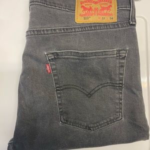 Mens Levi’s 513 faded grey size 33x34
